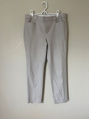 Banana Republic Women's Gray Check Slim Dress Pants Sloan